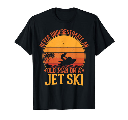 Vintage Water Jet Ski Fun Beach for Men, Retro Jet Ski T-Shirt