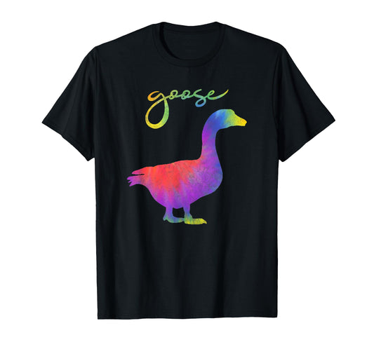 Goose Rainbow Vintage Tie Dye Goose Animals Tee T-Shirt