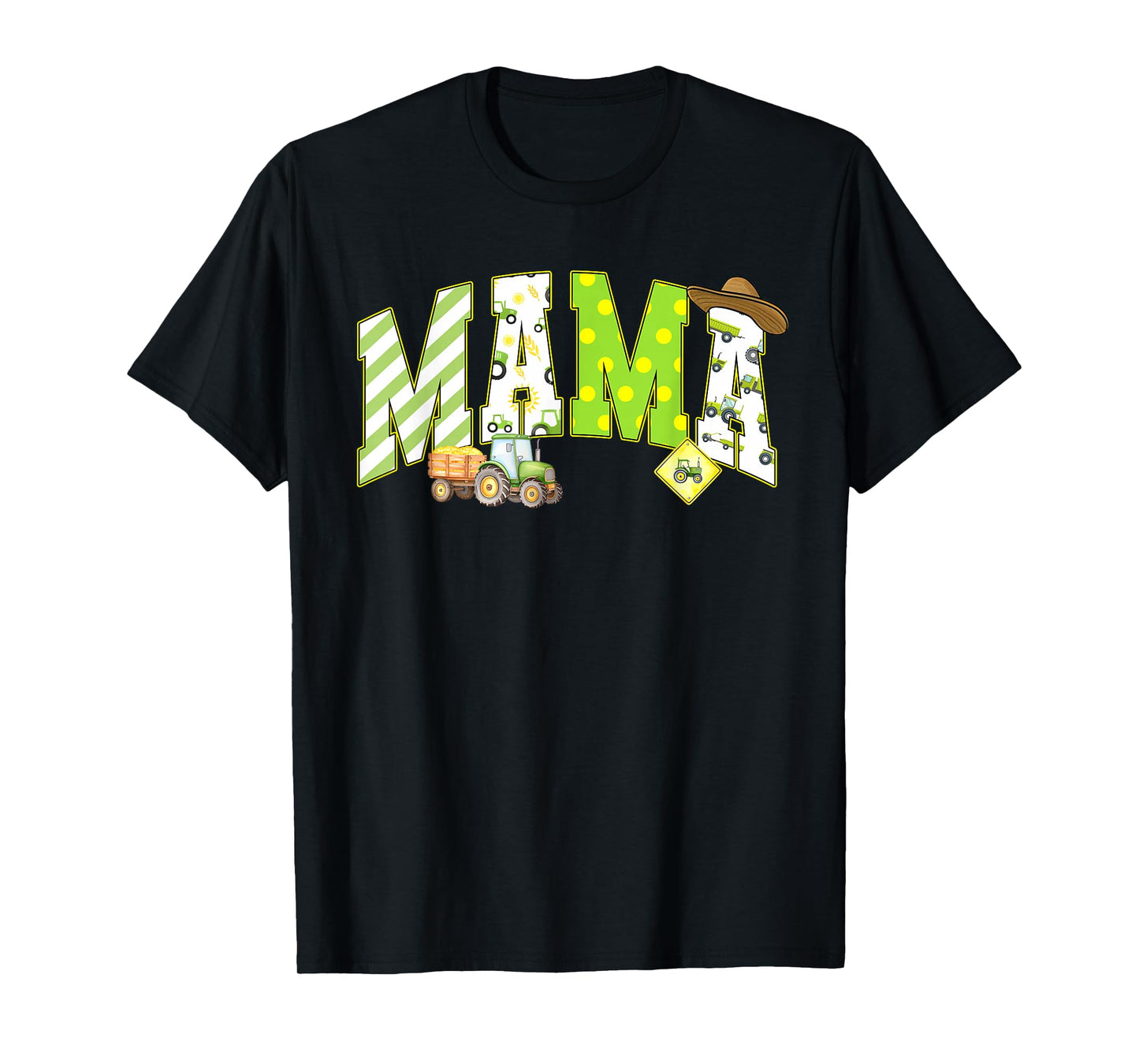 Mama of The Birthday Boy Tractors Farm Trucks Family Party T-Shirt