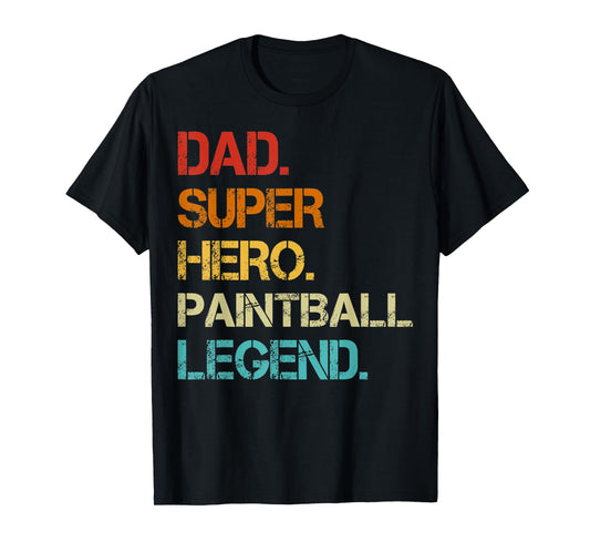 Mens Vintage Style Dad Hero Paintball Legend Father's Day T-Shirt
