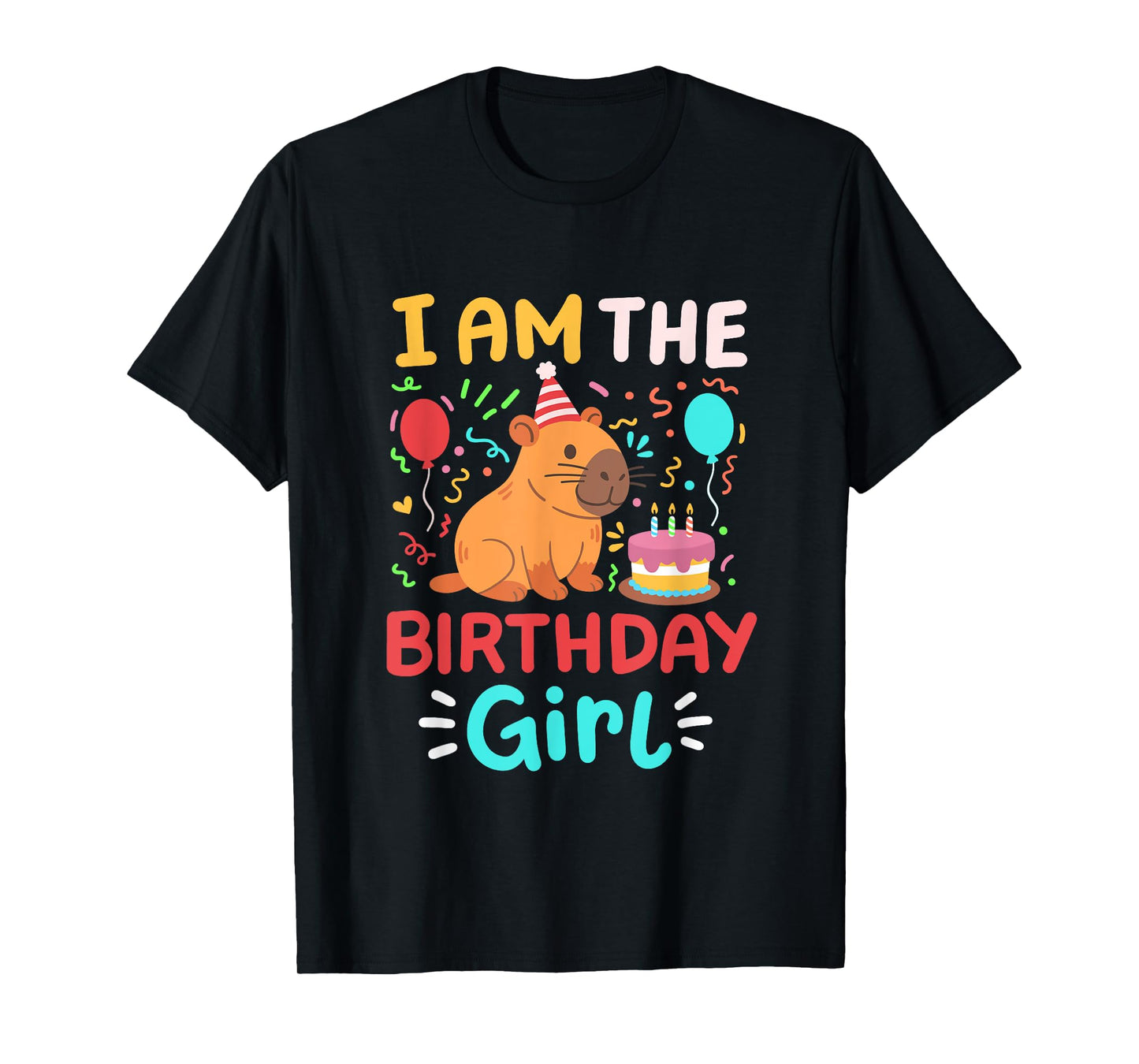 I'm The Birthday Girl Cute Capybara Bday Family Matching T-Shirt