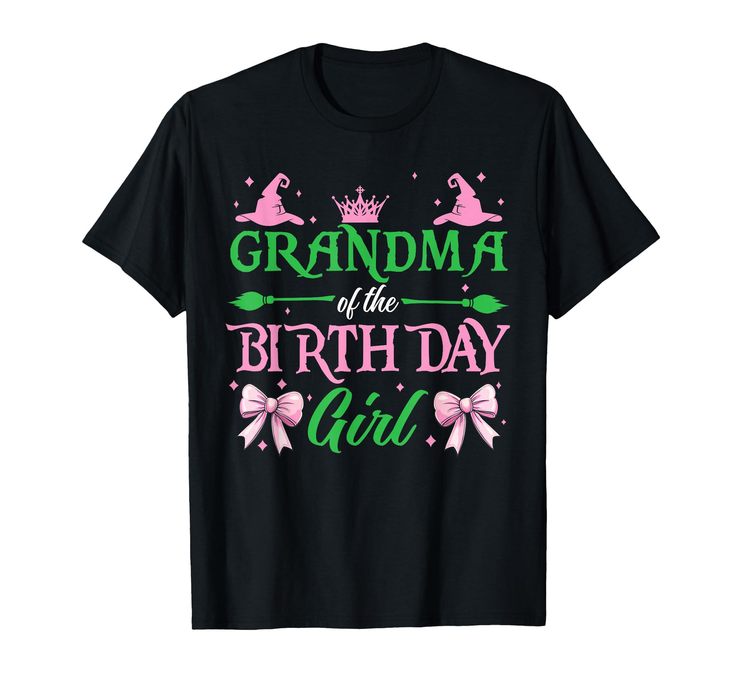 Grandma of The Birthday Girl Witch Family Party Women Nana T-Shirt