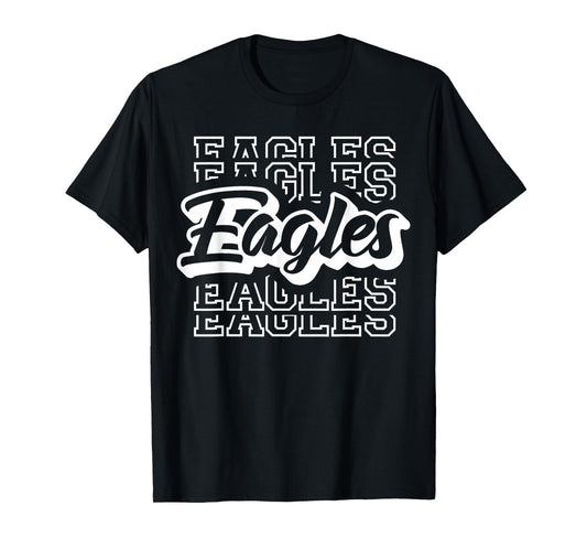 Vintage Eagles High School Go Eagles Pride Heart T-Shirt