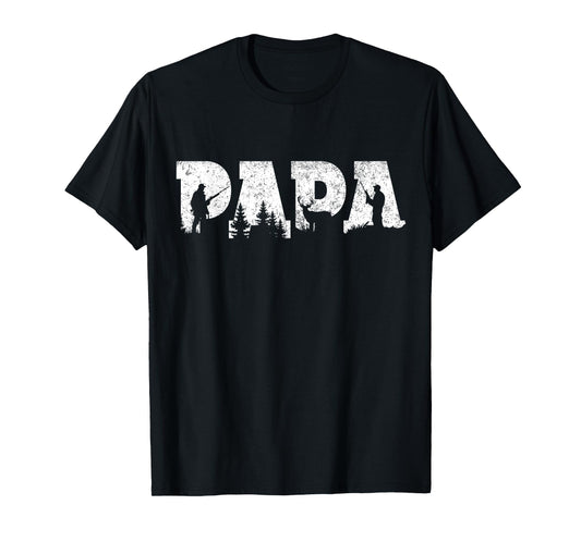 Hunting Papa Hunting Men Father's Day Vintage T-Shirt