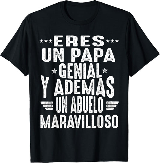 Regalos Para Abuelo Dia Del Padre Camiseta Mejor Papa Mundo T-Shirt