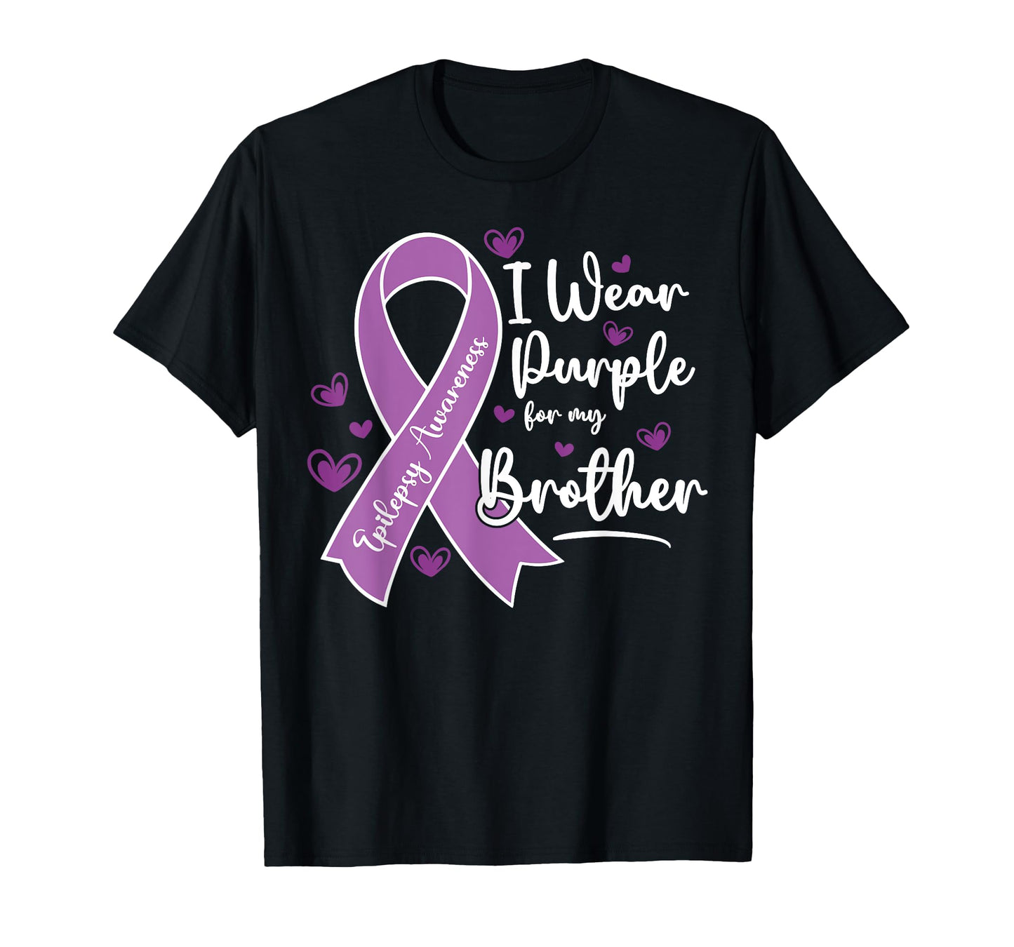 Wear Purple Epilepsy Brother Seizure Awareness Fight Support T-Shirt