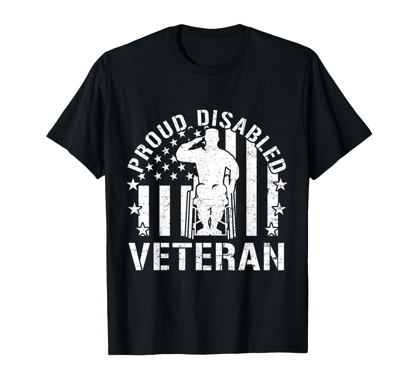 Proud Disabled Veteran Flag US Vet Handicap Military Soldier T-Shirt