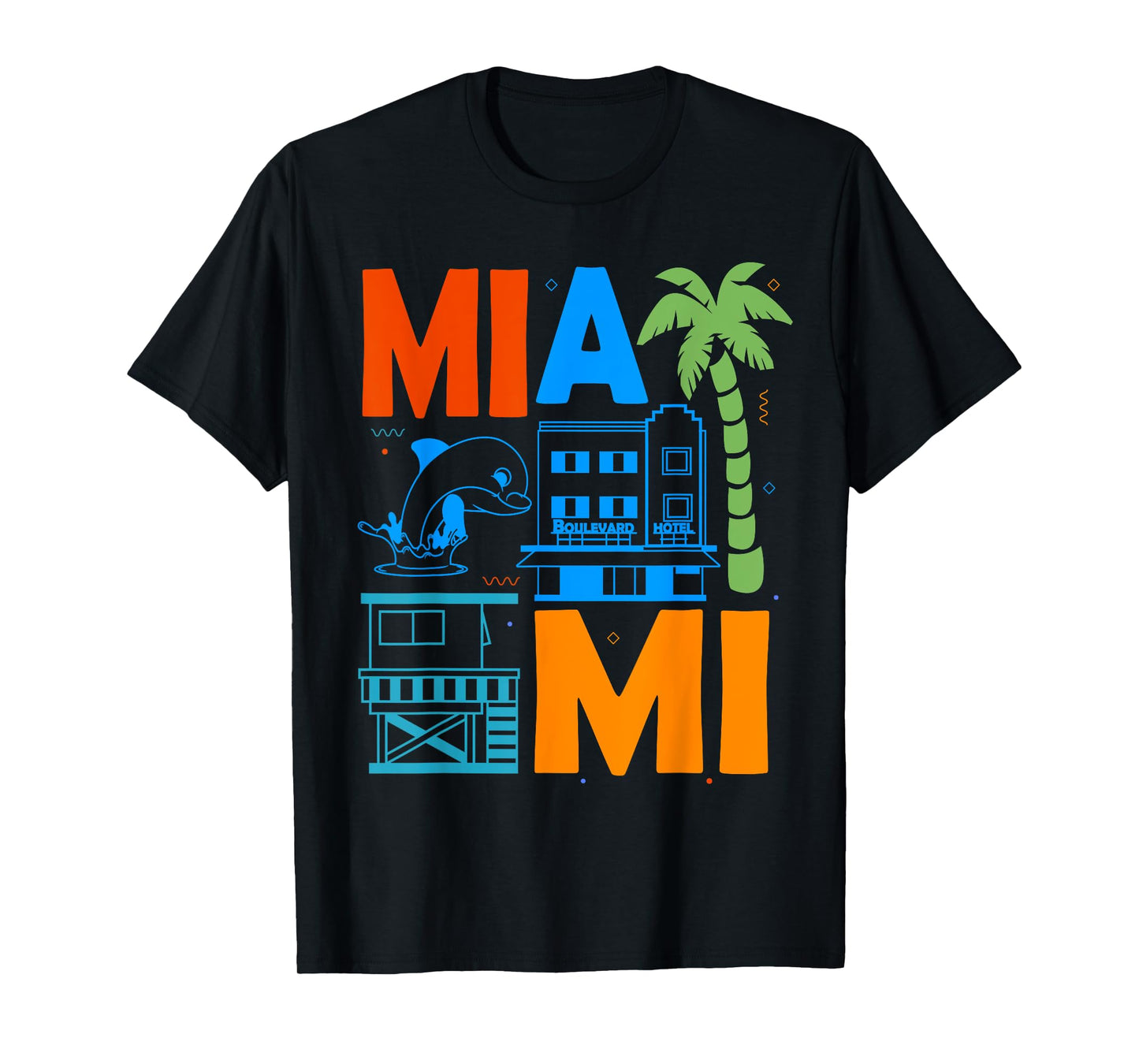 Miami Florida Souvenir Men Women Beach Holiday Miami T-Shirt