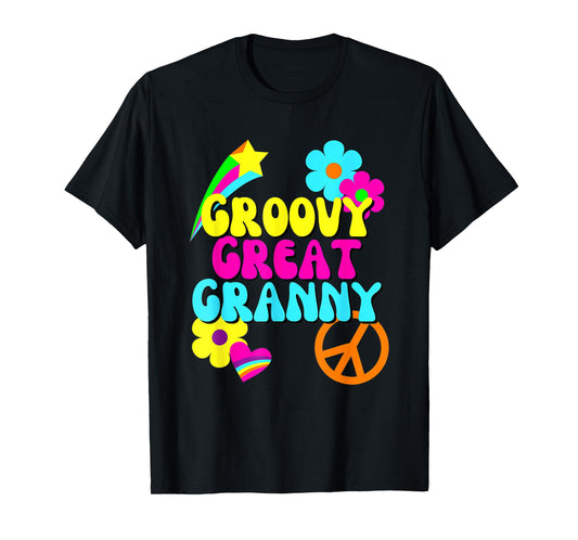 Groovy Great Granny, 1960's, 1970's Hippie Grandmother Gift T-Shirt