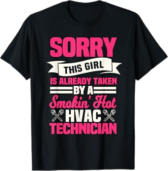 HVAC Technician Wife Mechanic Service HVACR Tech Installer T-Shirt