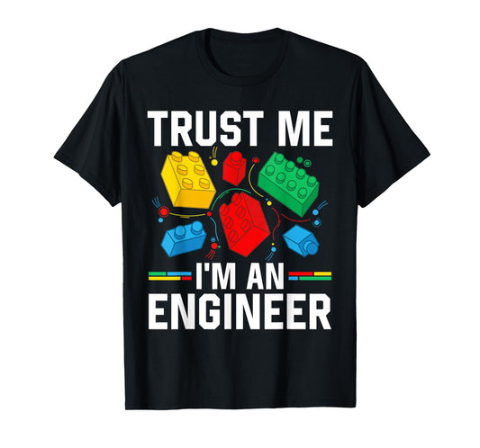 Engineer Children Kids Toy Big Building Blocks Brick Builder T-Shirt
