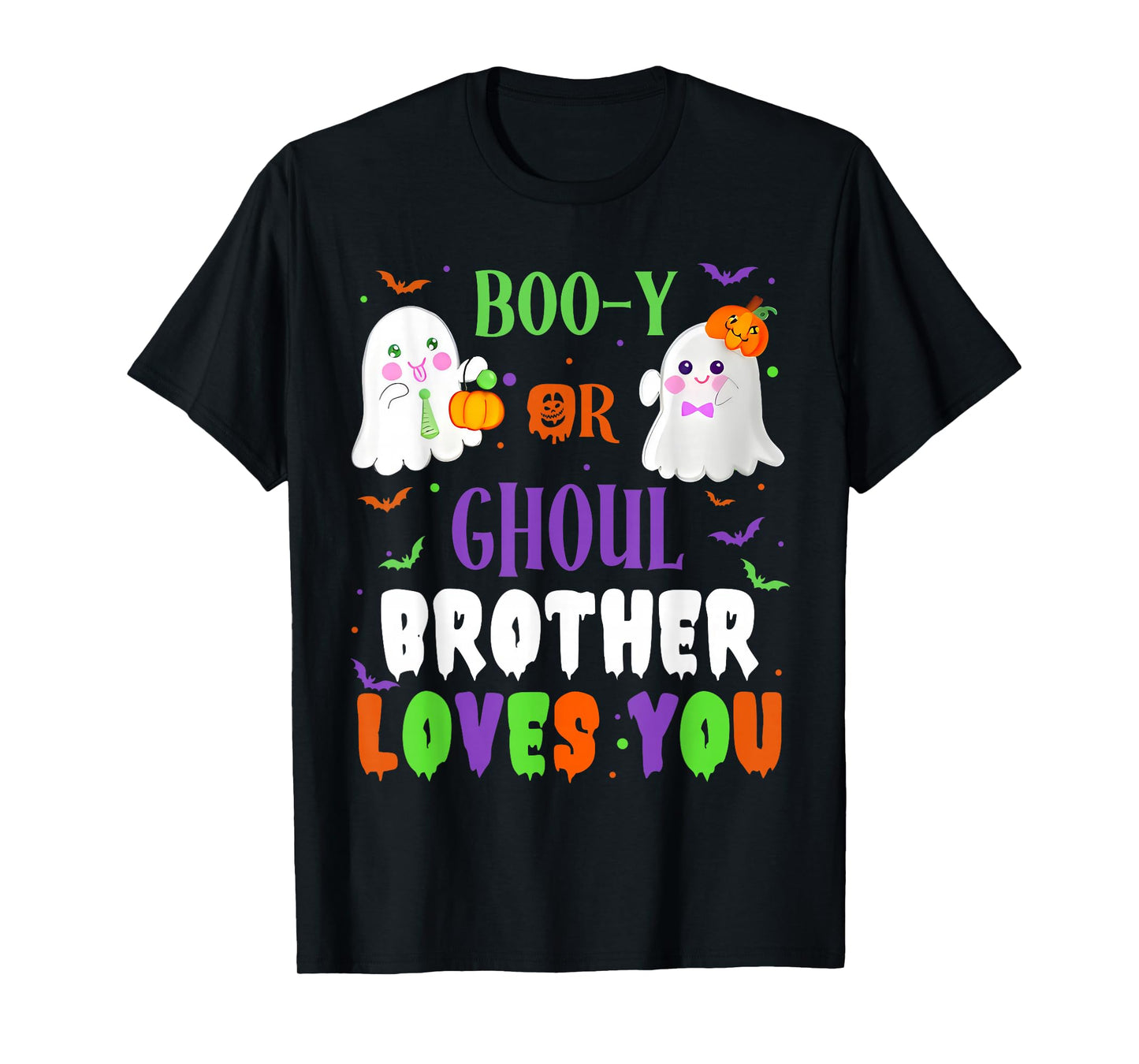 Boo-y Or Ghoul Brother Loves You Boo Halloween Baby Gender T-Shirt