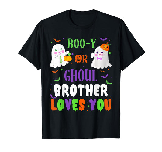 Boo-y Or Ghoul Brother Loves You Boo Halloween Baby Gender T-Shirt
