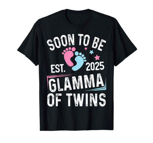 Soon To Be Glamma Of Twins Est. 2025 New Glamma Vintage T-Shirt