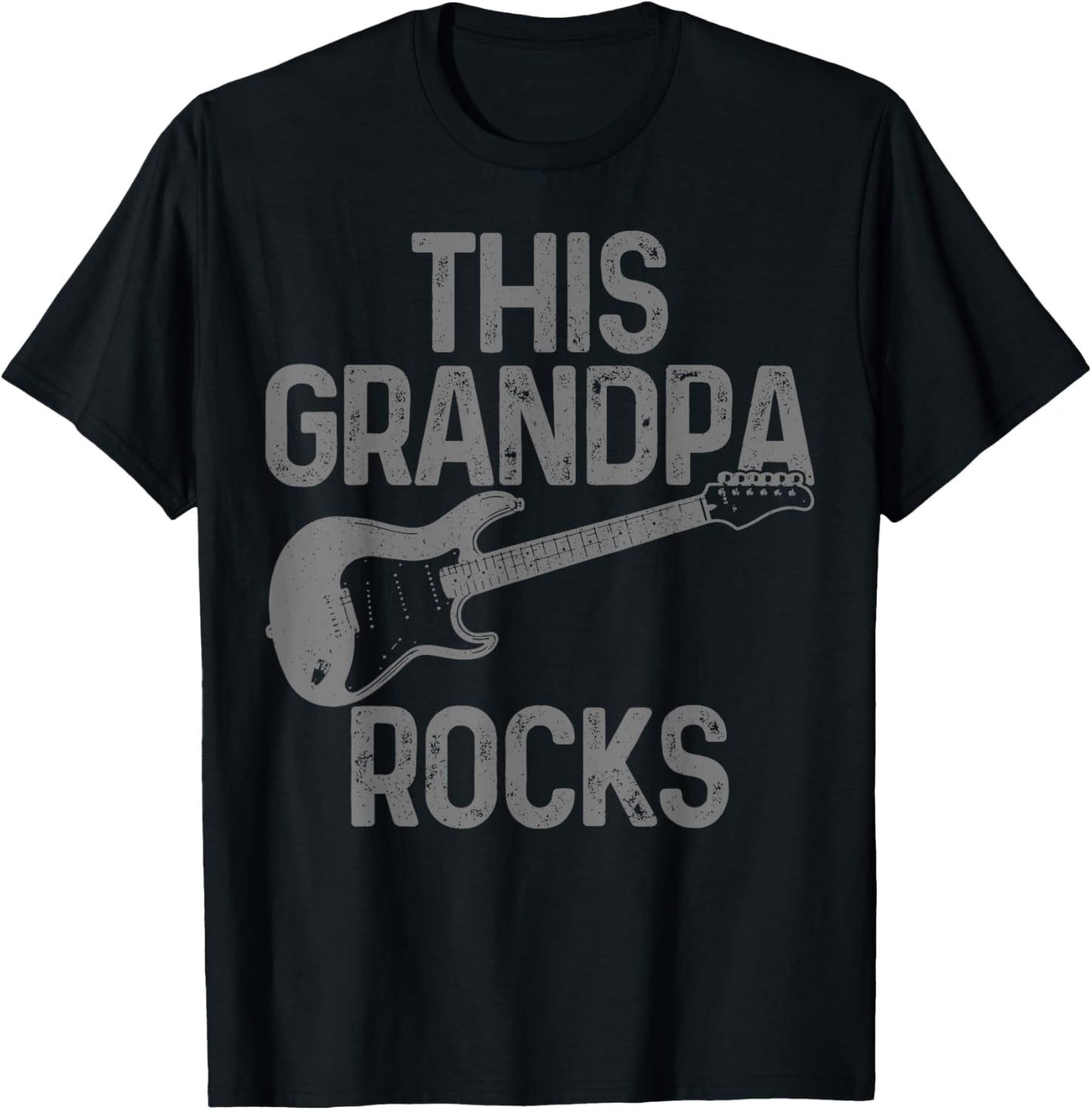 Guitar This Grandpa Rocks Grandpa Guitarist Rock Music T-Shirt