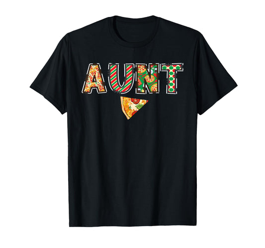 Aunt Pizza Birthday Squad Crew Family Matching T-Shirt