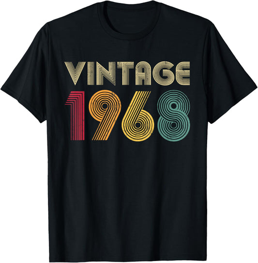 57th Birthday Gift 1968 Vintage Men Women 57 Years Old T-Shirt