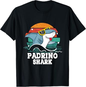 Grandpa Daddy Padrino Shark Spanish God-father Vintage Jaws T-Shirt