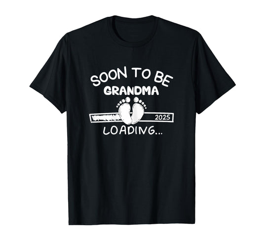Vintage Soon to be Grandma 2025 Loading Promoted to Grandma T-Shirt