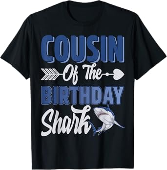 Cousin Of The Birthday Boy Shark Ocean Matching Family T-Shirt