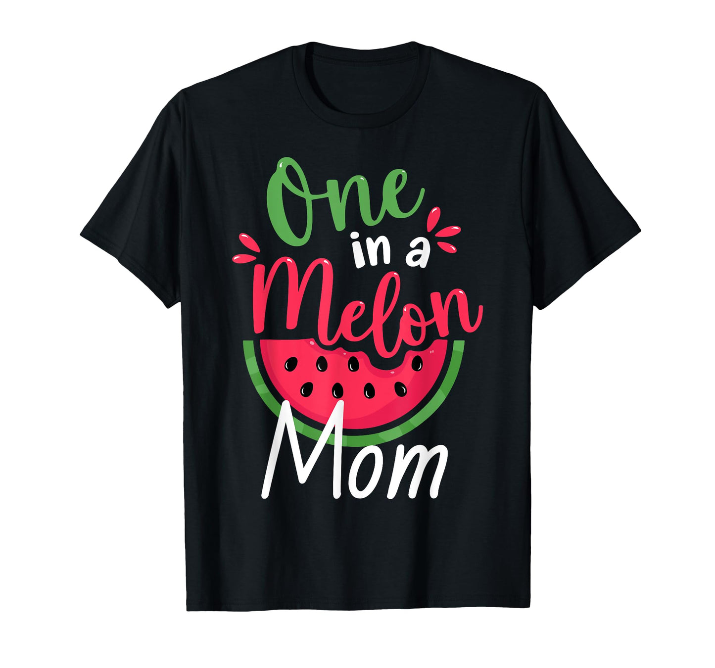 One in a Melon Mom 1st Birthday Cute Summer Family Matching T-Shirt