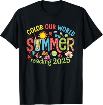 Color Our World Summer 2025 Summer Reading Program Book T-Shirt