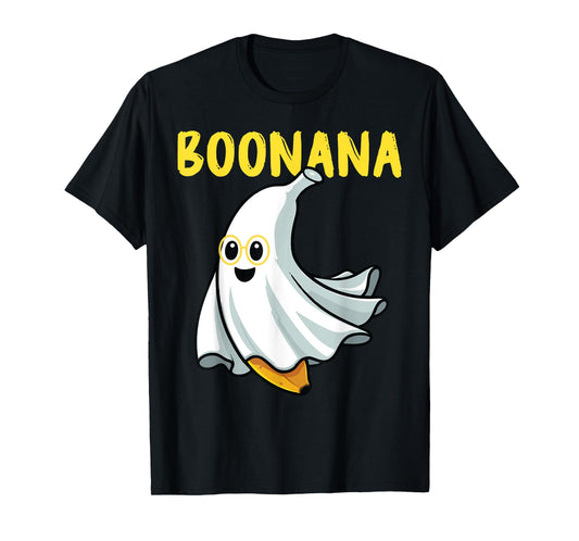 Cute Boonana Ghost Funny Banana Halloween Men Women Kids T-Shirt