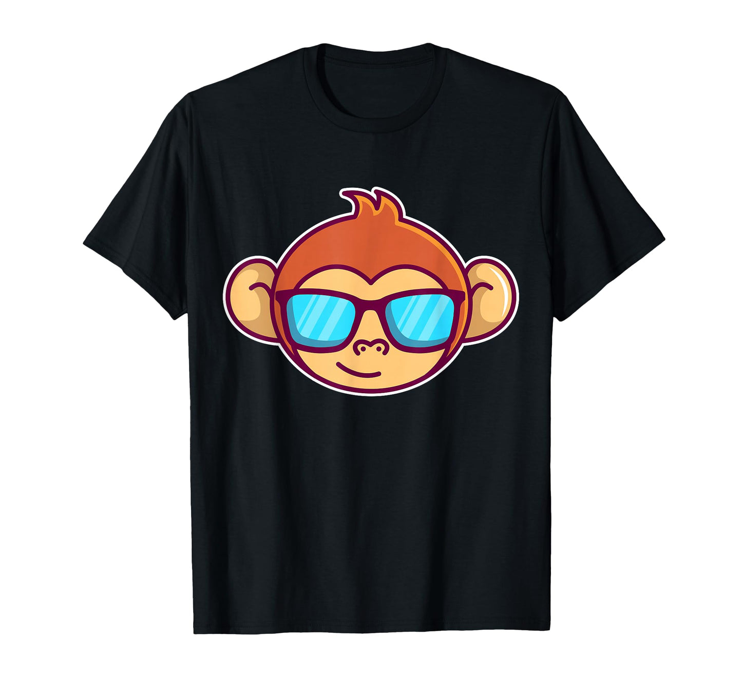Cute Monkey With Sunglasses For Kids Who Love Monkeys T-Shirt