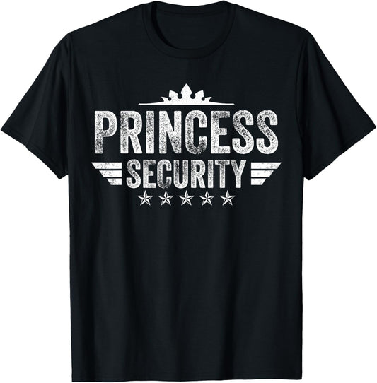 Princess Security Boys Big Brother Vintage Birthday Dad Mom T-Shirt