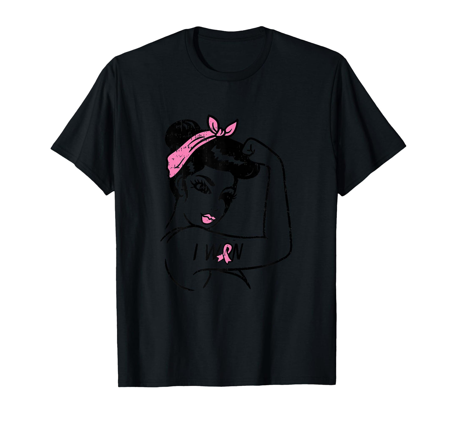 Rosie Riveter I Won Awareness Breast Cancer Survivor Women T-Shirt