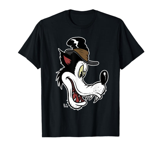 Big Bad Wolf Vintage Cartoon Animation Graphic T-Shirt