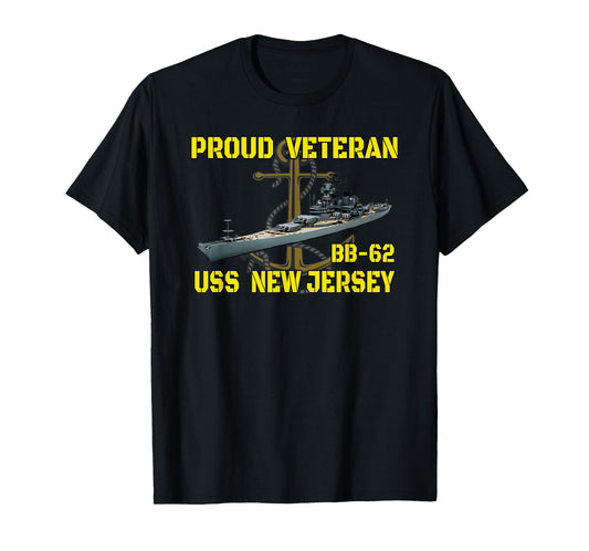 USS New Jersey BB-62 Battleship Veterans Day Father Grandpa T-Shirt