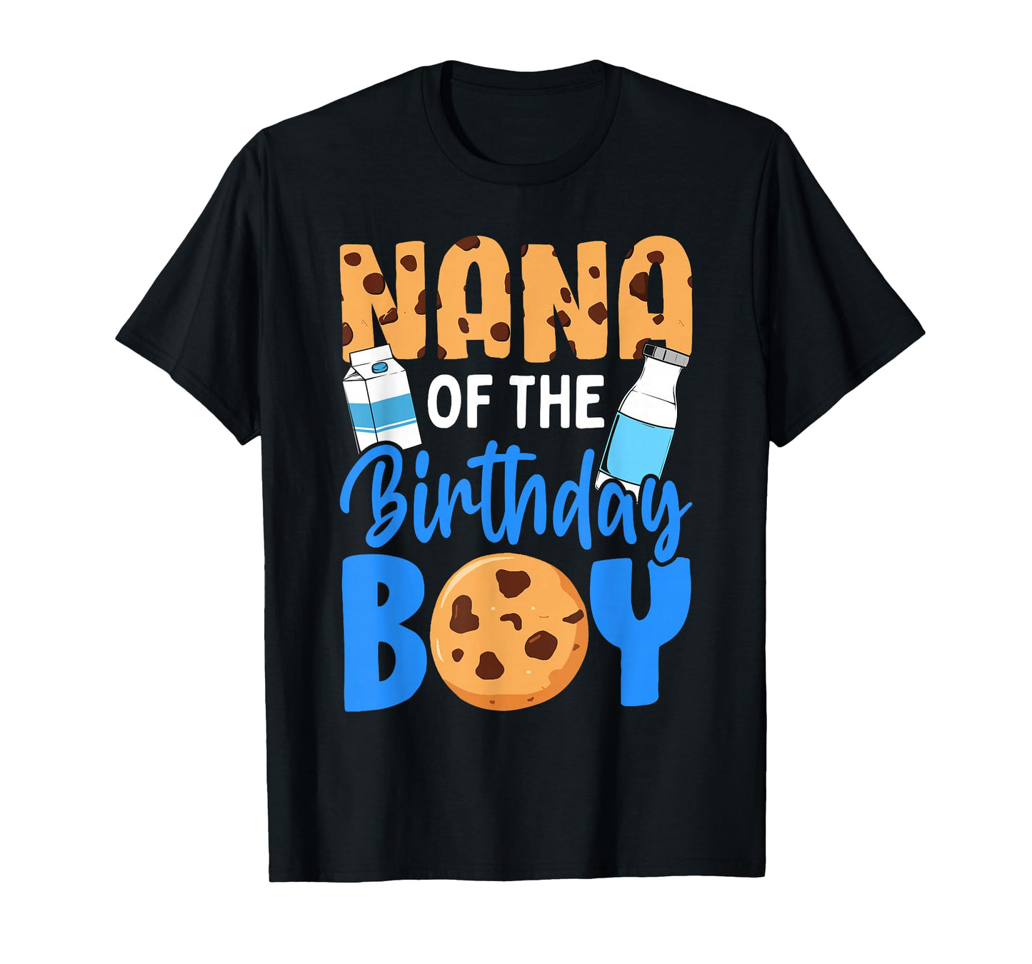 Nana of the birthday boy Milk and Cookies 1st birthday T-Shirt