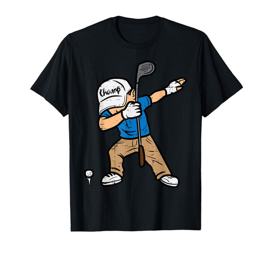 Dabbing Golfer Funny Golfing Golfer Dad Men Boys Kids Youth T-Shirt