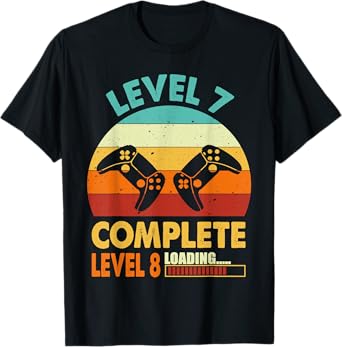 Gamer Husband Wife Married Level 7 Complete Level 8 Loading T-Shirt