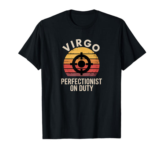 Vintage Virgo Horoscope Clothing - Perfectionist on Duty T-Shirt