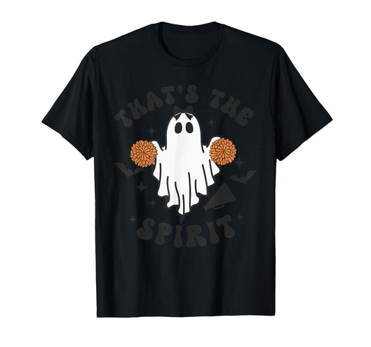 Funny Cheerleader Ghost Halloween Cheer Mom Cheerleader T-Shirt