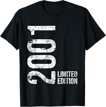 24th Birthday 24 Years Old Man Woman Vintage 2001 T-Shirt