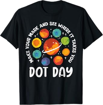 Make Mark Planets International Dot Day Men Boys Kids T-Shirt
