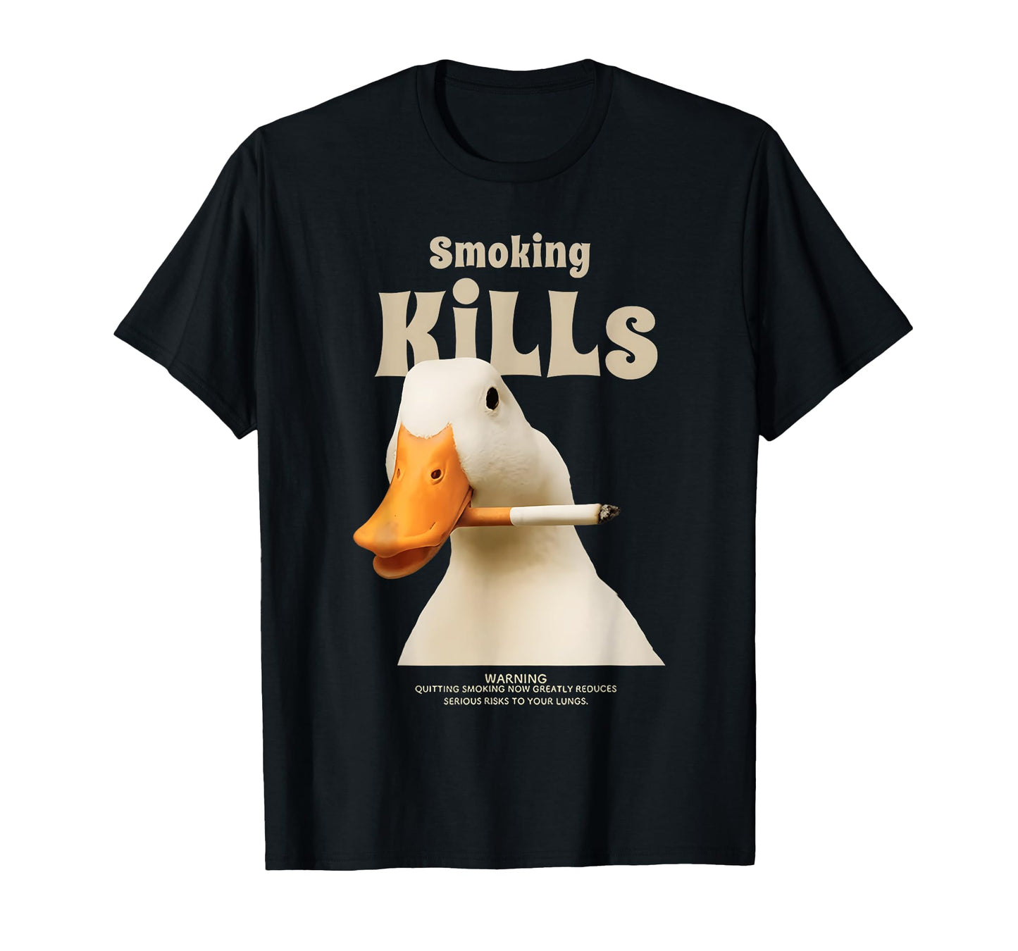Smoking Kills Funny Duck Meme Anti Smoking Awareness T-Shirt