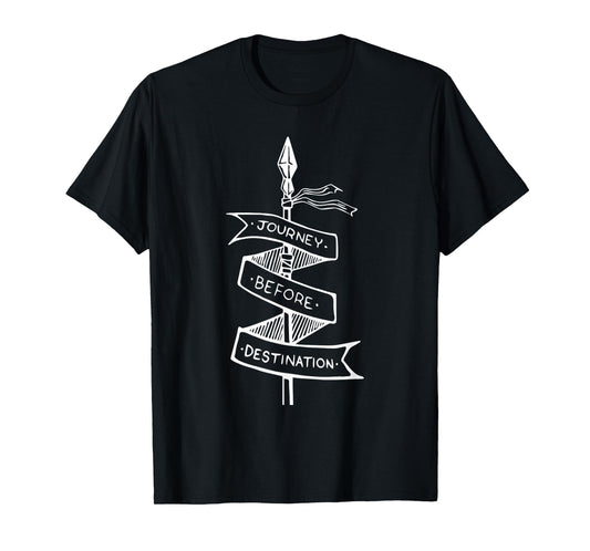 Vintage Quote Journey Before Destination Basic Stormlight T-Shirt