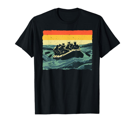 Cool Rafting Art For Men Women White Water Rafting Lover T-Shirt