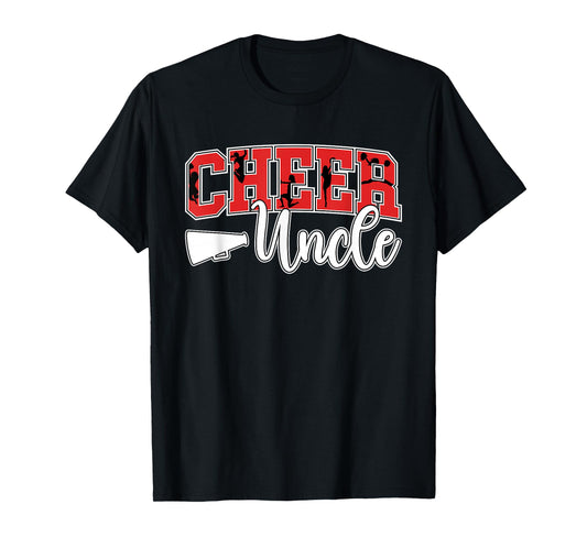 Proud Cheer Uncle On Father's Day Men's Cheerleader Uncle T-Shirt Black Small