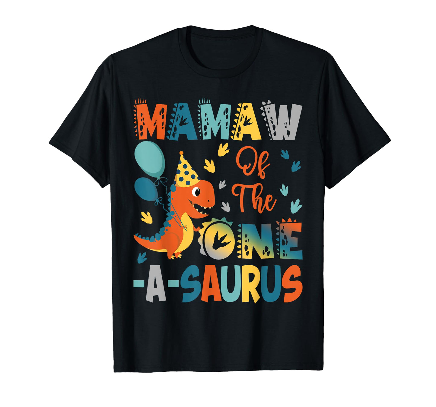 Mamaw Of The One-A-Saurus 2Nd Birthday Dinosaur Party T-Shirt