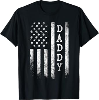 Daddy American Flag Daddy Gifts Patriotic Father's Day Men T-Shirt