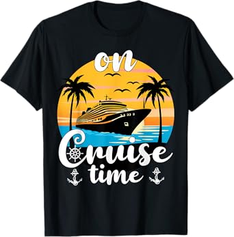 On Cruise Time Beach Summer Vacation Matching Family Cruise T-Shirt