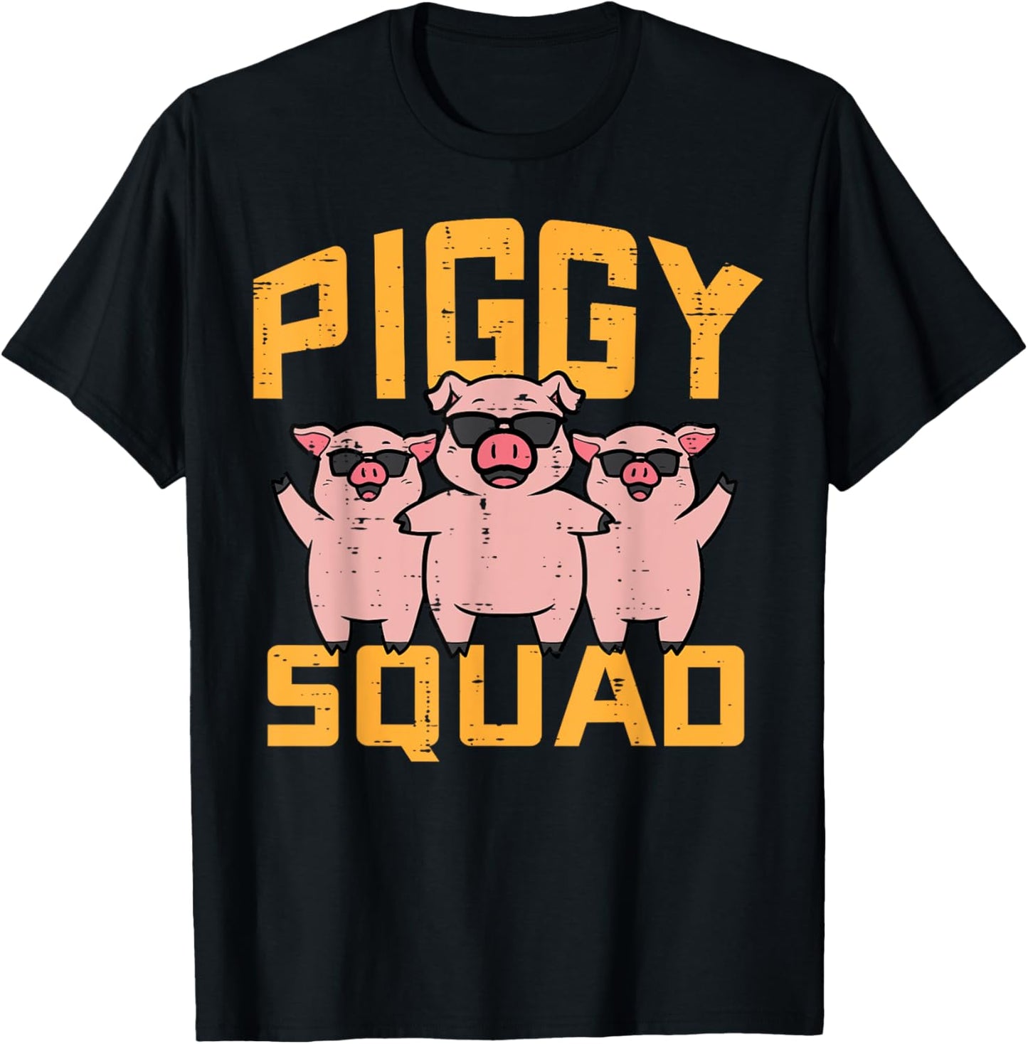 Pig Lover Piggy Squad Hog Farmer Crew Swine Women Men Kids T-Shirt