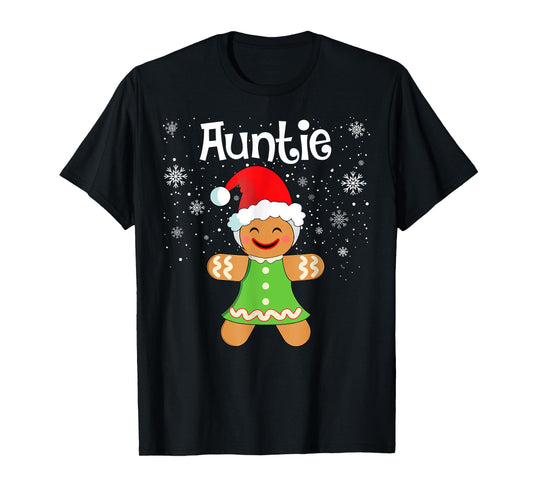 Auntie Gingerbread Family Matching Christmas Women T-Shirt