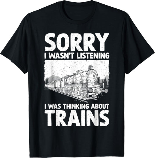 Cool Train Art For Men Women Railroad Crossing Train Lovers T-Shirt