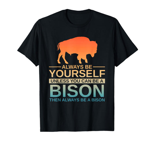 Cool Bison Design for Men Women Buffalo Animal Lovers Bison T-Shirt